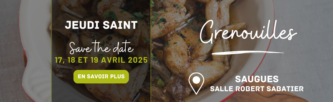 Revivez la tradition du Jeudi Saint à Saugues ! Dégustez des grenouilles préparées par Julien et servi comme au restaurant !